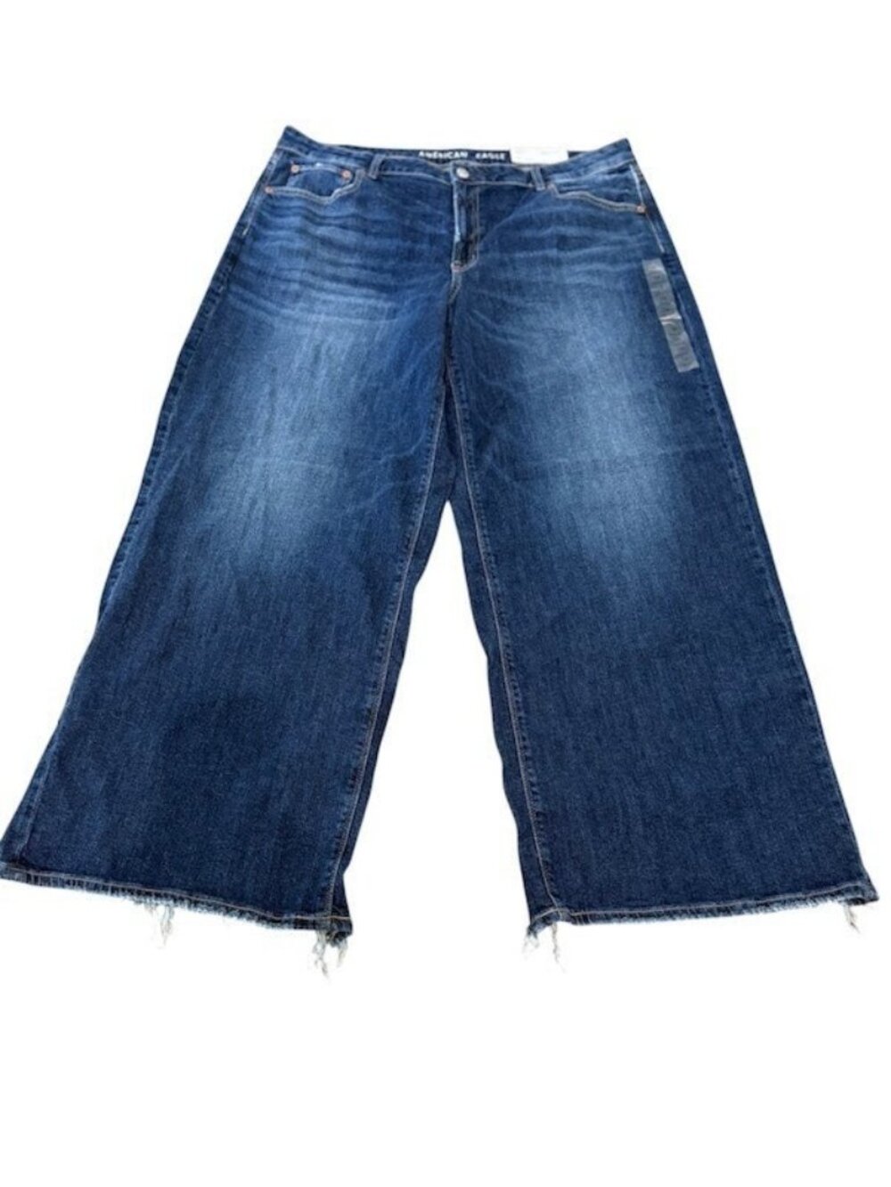 American Eagle Dreamy Drape 16 33W Stretch Low Rise Baggy Wide Leg Jeans NWT